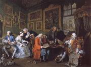 William Hogarth Marriage a la Mode i The Marriage Settlement oil painting on canvas